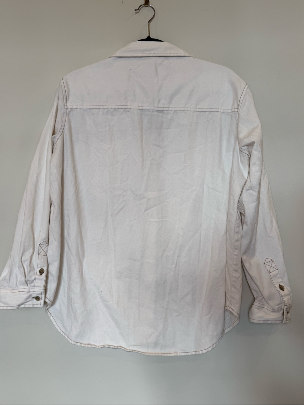 Classic Lightweight White Button-Down Shirt - American Eagle Outfitters - Picture 3 of 4